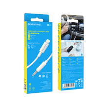 Заредете изображение във визуализатора на галерията – Borofone Cable BL9 - jack 3,5mm to Lightning - 1 metre white
