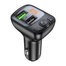 Заредете изображение във визуализатора на галерията – Borofone Transmitter FM BC41 Eminency MP3, Bluetooth, - 2xUSB - QC 3.0 18W black

