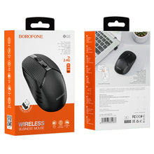 Заредете изображение във визуализатора на галерията – Borofone Computer mouse BG5 Business wireless optical 1600DPI black
