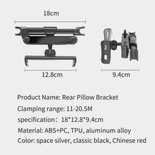 Заредете изображение във визуализатора на галерията – Car holder telescopic, headrest mount 4-11 inches black
