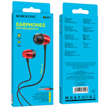 Заредете изображение във визуализатора на галерията – Borofone Earphones BM57 Platinum red
