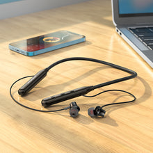 Заредете изображение във визуализатора на галерията – Borofone Sports earphones BE56 Powerful bluetooth black
