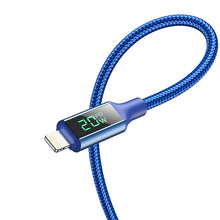Заредете изображение във визуализатора на галерията – Borofone Cable BU32 Exclusive - Type C to Lightning - PD 20W 1,2 metres blue

