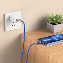 Заредете изображение във визуализатора на галерията – Borofone Cable BU32 Exclusive - Type C to Lightning - PD 20W 1,2 metres blue
