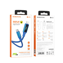 Заредете изображение във визуализатора на галерията – Borofone Cable BU32 Exclusive - Type C to Lightning - PD 20W 1,2 metres blue
