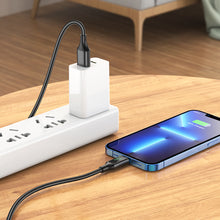 Заредете изображение във визуализатора на галерията – Borofone Cable BU32 Exclusive - USB to Lightning - 2,4A 1,2 metres black

