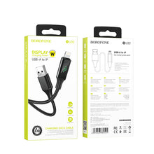 Заредете изображение във визуализатора на галерията – Borofone Cable BU32 Exclusive - USB to Lightning - 2,4A 1,2 metres black
