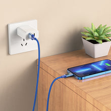 Заредете изображение във визуализатора на галерията – Borofone Cable BU32 Exclusive - USB to Lightning - 2,4A 1,2 metres blue
