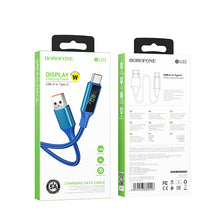 Заредете изображение във визуализатора на галерията – Borofone Cable BU32 Exclusive - USB to Type C - 5A 1,2 metres blue
