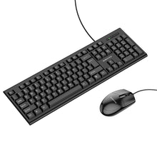 Заредете изображение във визуализатора на галерията – Borofone Set of keyboard + mouse BG6 Business wired black
