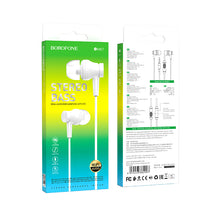 Заредете изображение във визуализатора на галерията – Borofone Earphones BM67 Talent with microphone white
