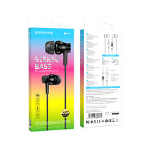 Заредете изображение във визуализатора на галерията – Borofone Earphones BM67 Talent with microphone black
