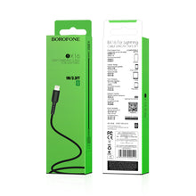 Заредете изображение във визуализатора на галерията – Borofone Cable BX16 Easy - USB to Lightning - 2A 1 metre black
