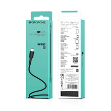 Заредете изображение във визуализатора на галерията – Borofone Cable BX16 Easy - USB to Type C - 2A 1 metre black
