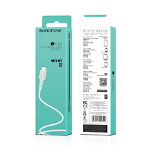 Заредете изображение във визуализатора на галерията – Borofone Cable BX16 Easy - USB to Type C - 2A 1 metre white
