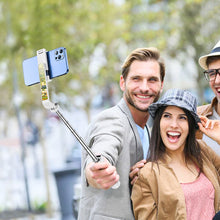 Заредете изображение във визуализатора на галерията – Borofone Selfie Stick BY9 Streamer bluetooth with tripod and remote control white
