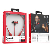 Заредете изображение във визуализатора на галерията – Borofone Sports earphones BE29 Joyous bluetooth red
