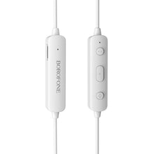 Заредете изображение във визуализатора на галерията – Borofone Sports earphones BE22 Free Run bluetooth white
