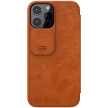 Заредете изображение във визуализатора на галерията – Nillkin Qin Pro for Iphone 13 Pro brown

