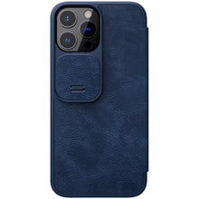 Заредете изображение във визуализатора на галерията – Nillkin Qin Pro for Iphone 13 Pro Max blue
