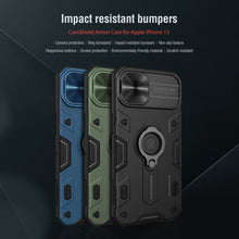Заредете изображение във визуализатора на галерията – Nillkin CamShield Armor TPU+PC for Iphone 13 black
