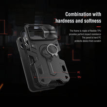 Заредете изображение във визуализатора на галерията – Nillkin CamShield Armor TPU+PC for Iphone 13 Pro black
