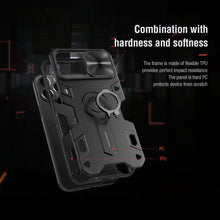 Заредете изображение във визуализатора на галерията – Nillkin CamShield Armor TPU+PC for Iphone 13 Pro Max black
