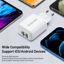 Заредете изображение във визуализатора на галерията – Wall charger Dux Ducis C10 - 2xUSB - 12W 2,4A white
