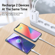 Заредете изображение във визуализатора на галерията – Wall charger Dux Ducis C10 - 2xUSB - 12W 2,4A white
