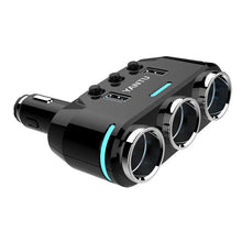 Заредете изображение във визуализатора на галерията – Car Cigarette Lighter Socket Splitter B39 Type A - 3 sockets + 2xUSB - 3,1A
