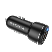 Заредете изображение във визуализатора на галерията – Borofone Car charger BZ17 Core - 2xUSB - QC 3.0 18W black
