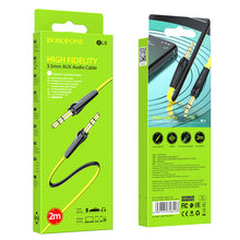 Заредете изображение във визуализатора на галерията – Borofone Cable BL6 - jack 3,5mm to jack 3,5mm - 2 metres yellow
