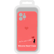 Заредете изображение във визуализатора на галерията – Vennus Silicone Heart Case for Iphone 11 Pro design 1 red
