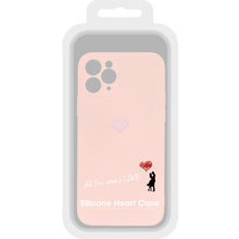 Заредете изображение във визуализатора на галерията – Vennus Silicone Heart Case for Iphone 11 Pro design 1 pink

