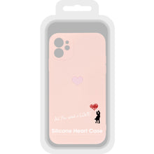 Заредете изображение във визуализатора на галерията – Vennus Silicone Heart Case for Iphone 11 design 1 pink

