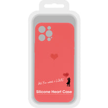 Заредете изображение във визуализатора на галерията – Vennus Silicone Heart Case for Iphone 12 Pro design 1 red
