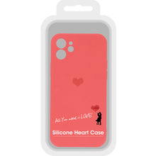 Заредете изображение във визуализатора на галерията – Vennus Silicone Heart Case for Iphone 12 design 1 red
