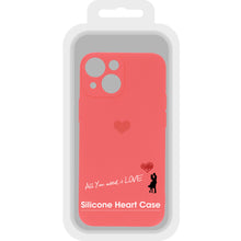 Заредете изображение във визуализатора на галерията – Vennus Silicone Heart Case for Iphone 13 Mini design 1 red
