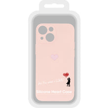 Заредете изображение във визуализатора на галерията – Vennus Silicone Heart Case for Iphone 13 Mini design 1 pink
