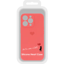 Заредете изображение във визуализатора на галерията – Vennus Silicone Heart Case for Iphone 13 Pro design 1 red
