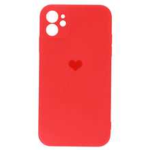 Заредете изображение във визуализатора на галерията – Vennus Silicone Heart Case for Iphone 11 design 1 red
