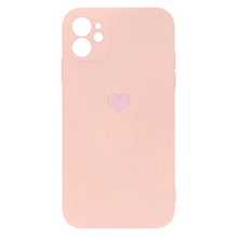 Заредете изображение във визуализатора на галерията – Vennus Silicone Heart Case for Iphone 11 design 1 pink
