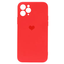 Заредете изображение във визуализатора на галерията – Vennus Silicone Heart Case for Iphone 11 Pro design 1 red

