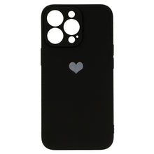 Заредете изображение във визуализатора на галерията – Vennus Silicone Heart Case for Iphone 13 Pro Max design 1 black
