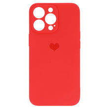 Заредете изображение във визуализатора на галерията – Vennus Silicone Heart Case for Iphone 13 Pro design 1 red

