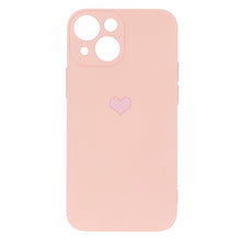 Заредете изображение във визуализатора на галерията – Vennus Silicone Heart Case for Iphone 13 Mini design 1 pink
