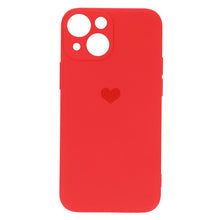 Заредете изображение във визуализатора на галерията – Vennus Silicone Heart Case for Iphone 13 Mini design 1 red
