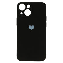 Заредете изображение във визуализатора на галерията – Vennus Silicone Heart Case for Iphone 13 Mini design 1 black
