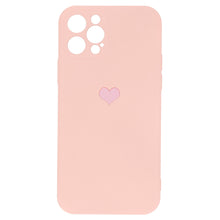 Заредете изображение във визуализатора на галерията – Vennus Silicone Heart Case for Iphone 12 Pro design 1 pink
