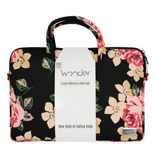 Заредете изображение във визуализатора на галерията – Wonder Briefcase Laptop 13-14 inches black and roses
